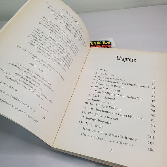 Lot of 3 Ricky Ricotta's Mighty Robot Books (1-3) Dav Pilkey & M. Ontiveros READ - Picture 9 of 13